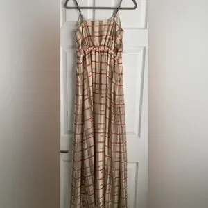 Anthropologie | Dresses | Rare Anthropologie Gingham Maxi | Poshmark